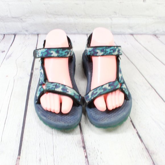 TEVA Blue Nylon Camo Water Sandals Hiking Shoes Size 8 - Picture 5 of 9